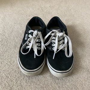 Women black vans 7.5- used but in good condition
